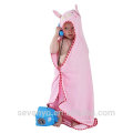 Toalha de Banho do bebê, 100% algodão macio coelho bebê com capuz toalha de bambu bebê com capuz toalha de banho puro rosa coelho animal rosto